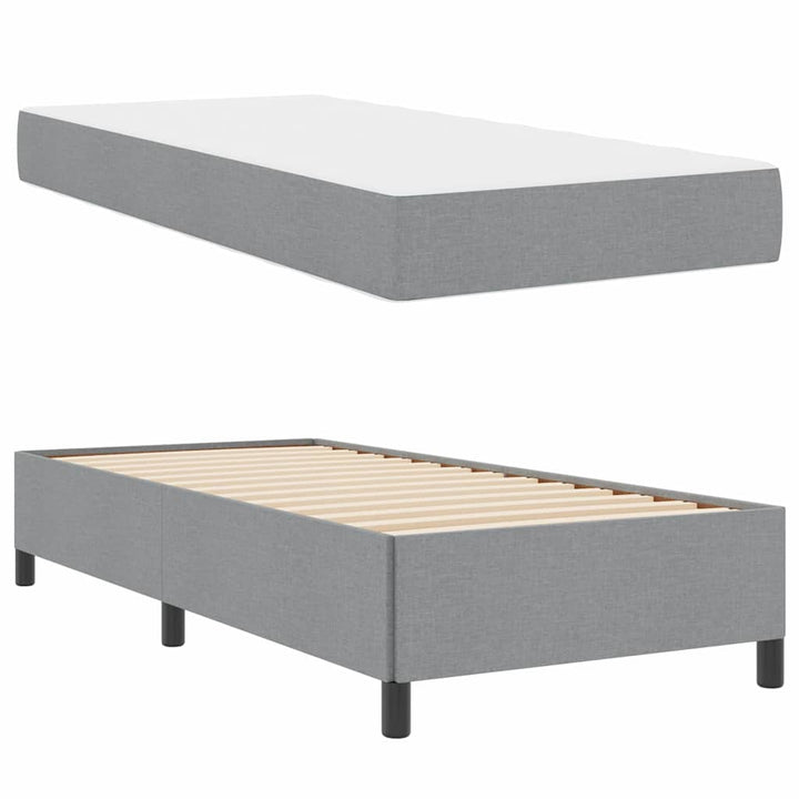 Box spring seng Lysegrå 100 x 200 cm Stof