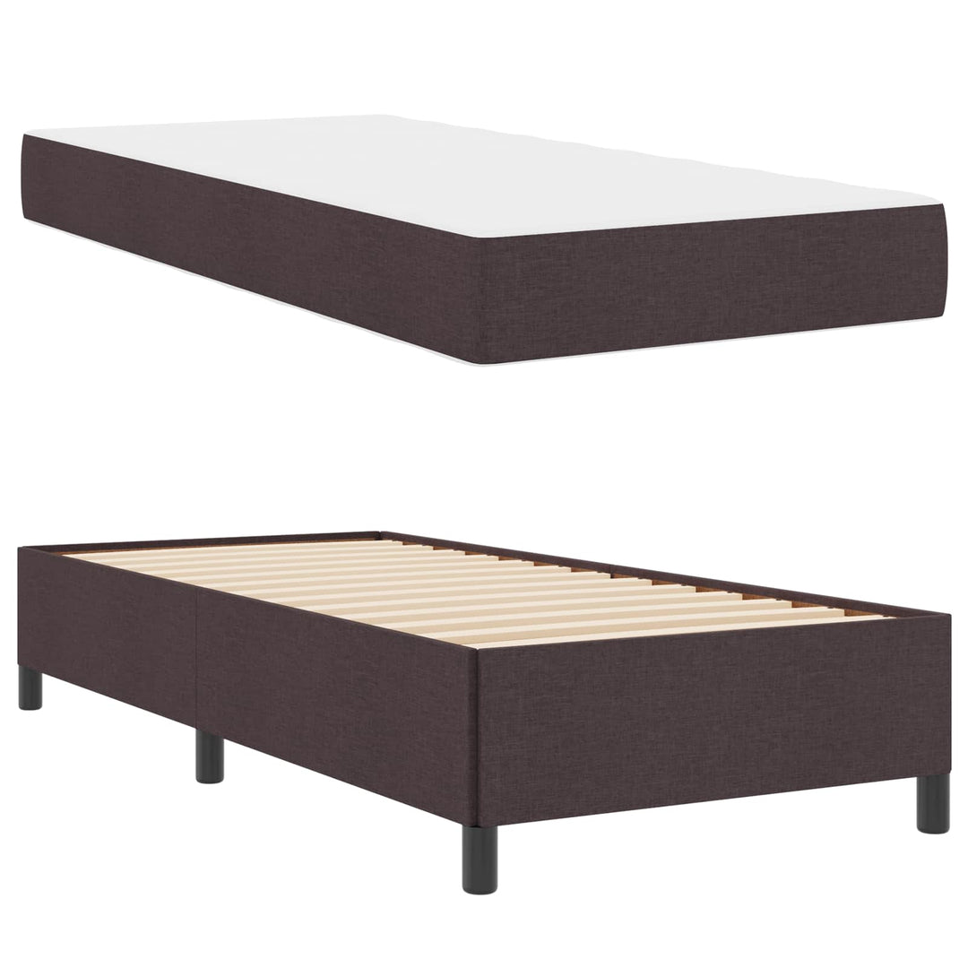 Box spring seng Mørk Brun 100 x 200 cm Stof