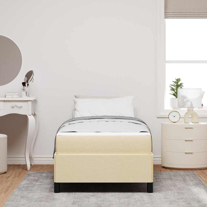 Box spring seng Creme 100 x 200 cm Stof