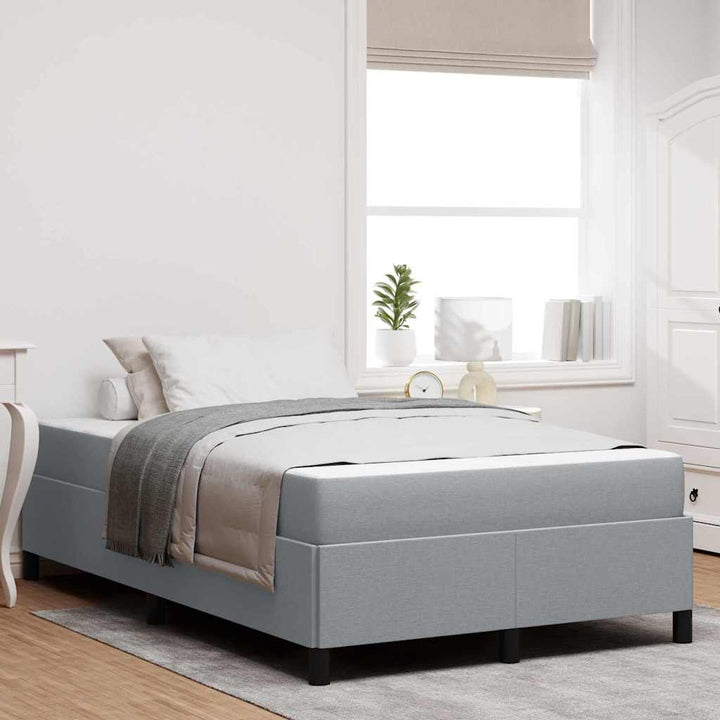 Box spring seng Lysegrå 120 x 190 cm Stof