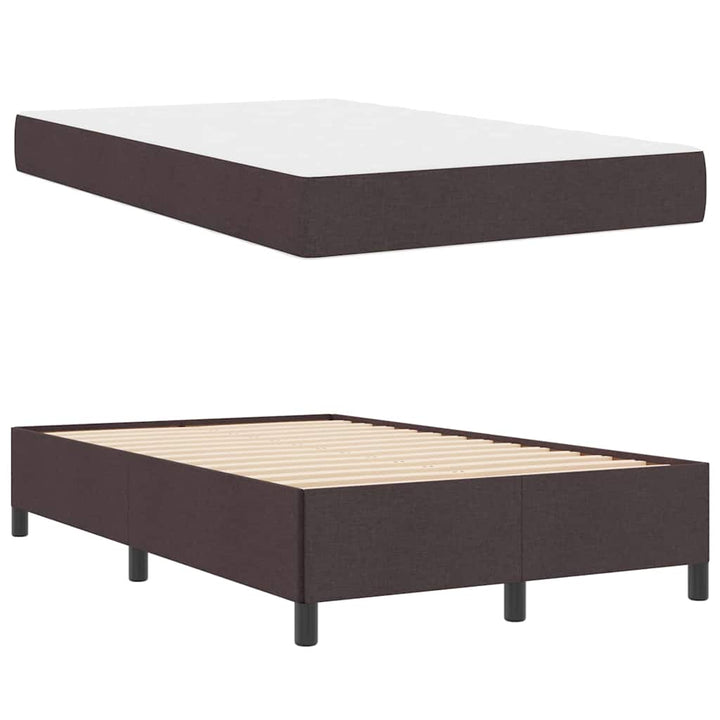 Box spring seng Mørk Brun 120 x 190 cm Stof