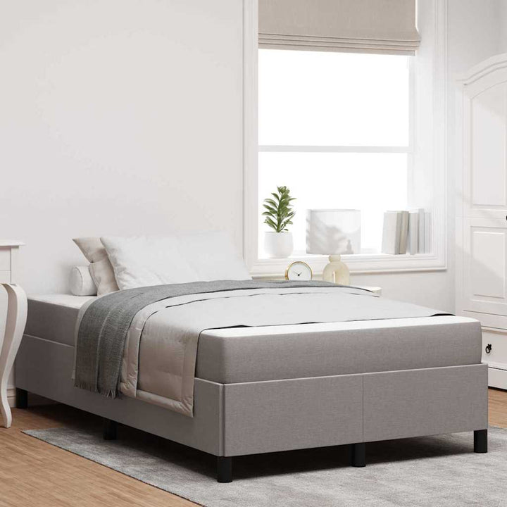 Box spring seng Gråbrun 120 x 190 cm Stof