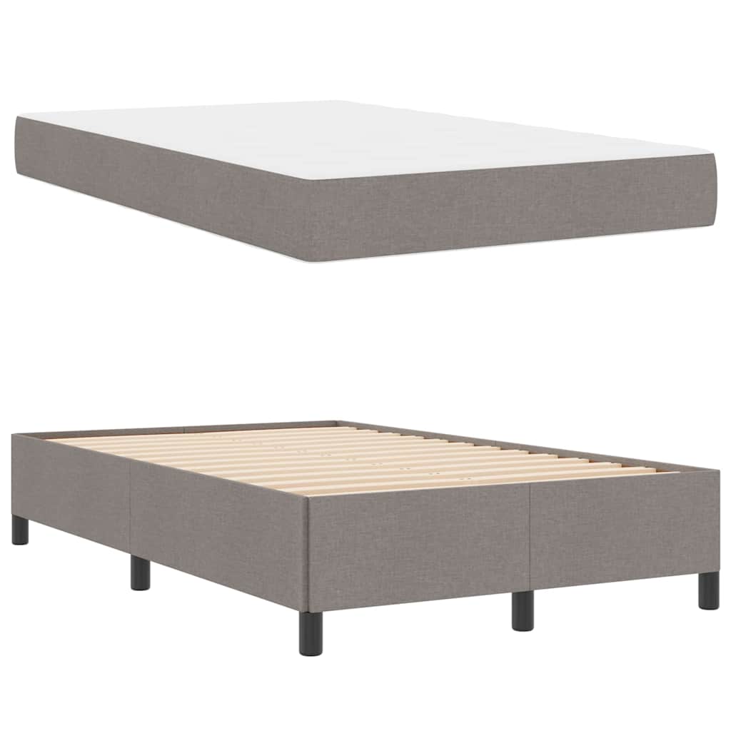 Box spring seng Gråbrun 120 x 190 cm Stof