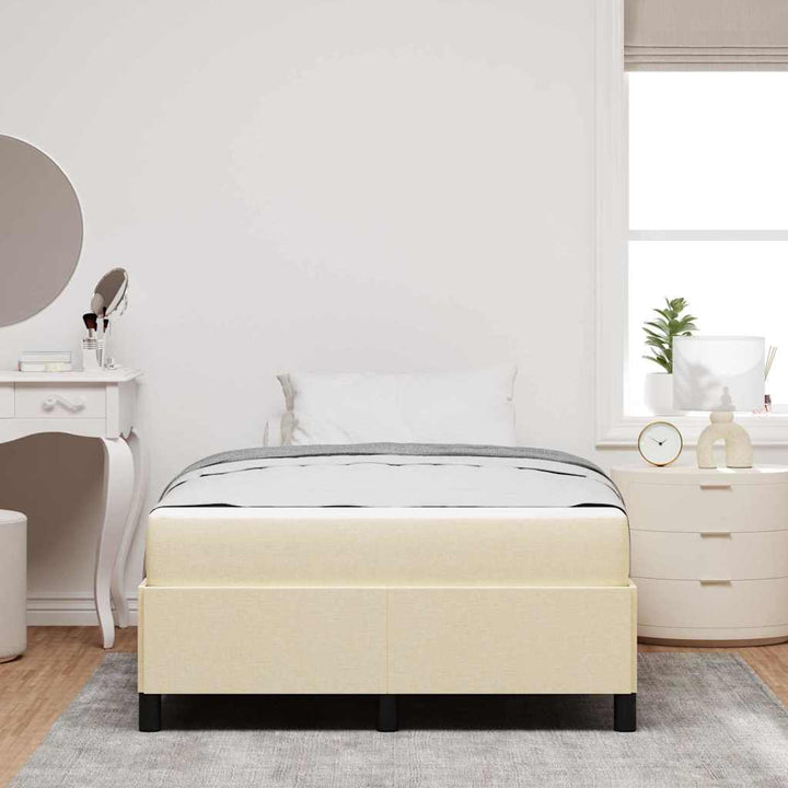 Box spring seng Creme 120 x 190 cm Stof