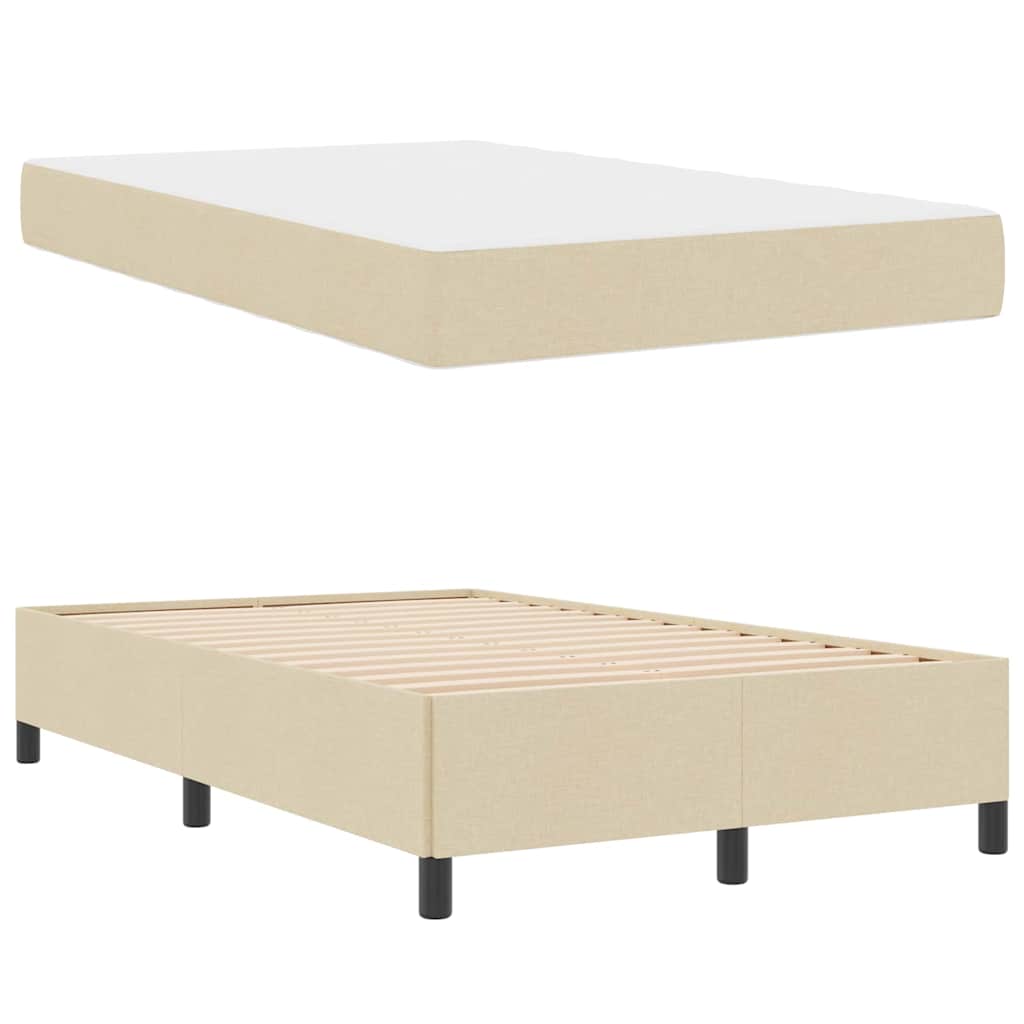Box spring seng Creme 120 x 190 cm Stof