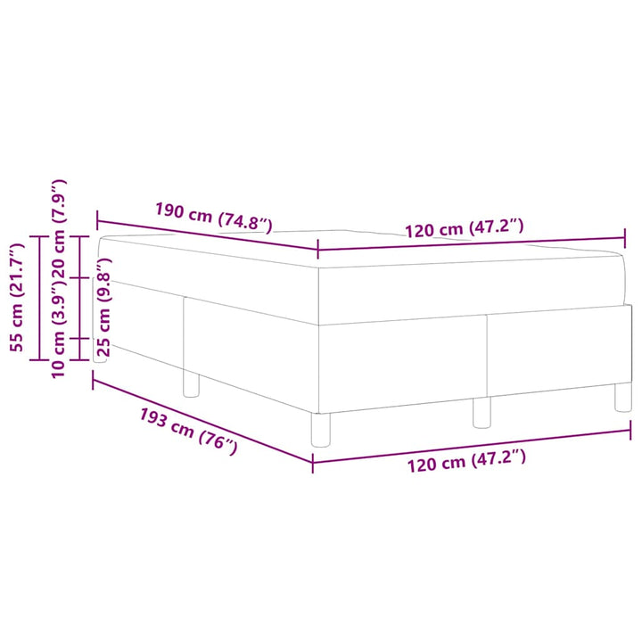 Box spring seng Creme 120 x 190 cm Stof