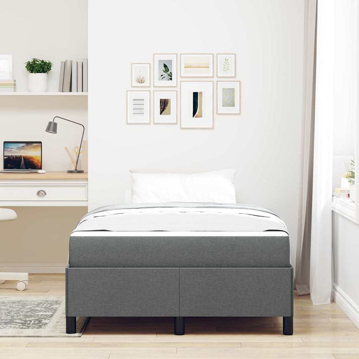 Box spring seng Mørkegrå 120 x 200 cm Stof