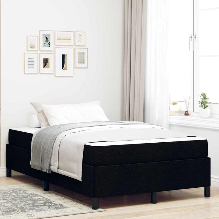 Box spring seng Sort 120 x 200 cm Stof