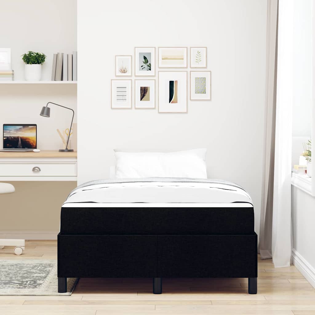 Box spring seng Sort 120 x 200 cm Stof