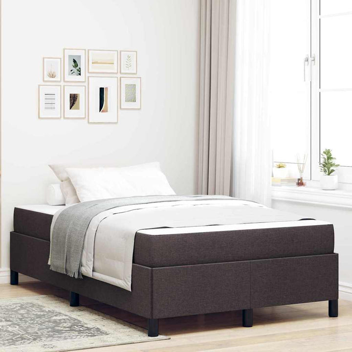 Box spring seng Mørk Brun 120 x 200 cm Stof