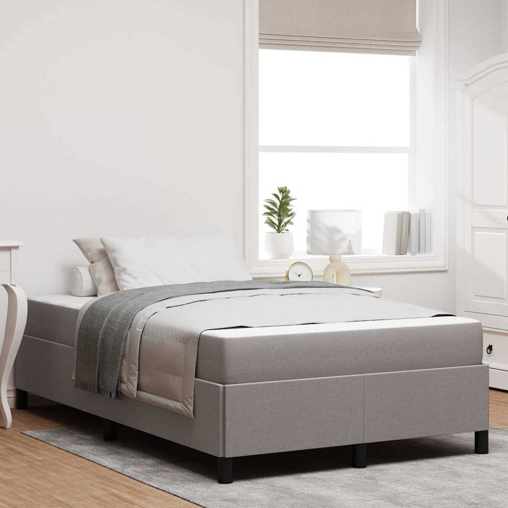 Box spring seng Gråbrun 120 x 200 cm Stof