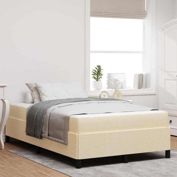 Box spring seng Creme 120 x 200 cm Stof