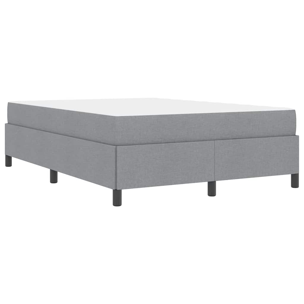 Box spring seng med madras Lysegrå 140 x 190 cm Stof