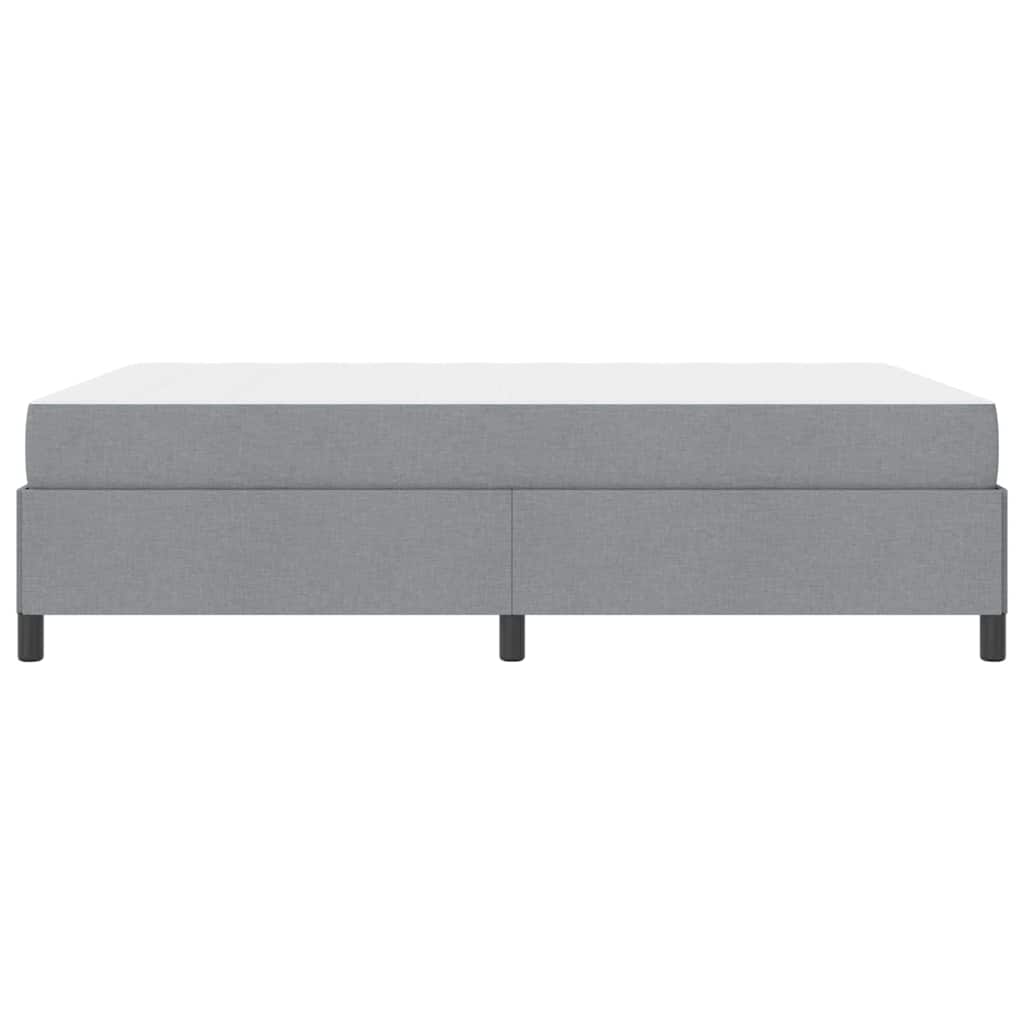 Box spring seng med madras Lysegrå 140 x 190 cm Stof