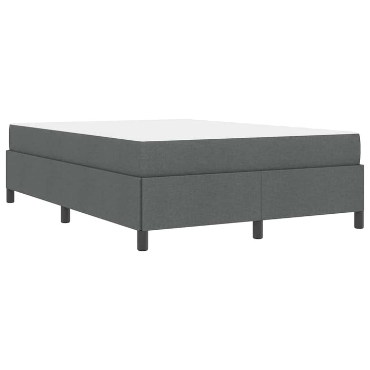 Box spring seng med madras Mørkegrå 140 x 190 cm Stof