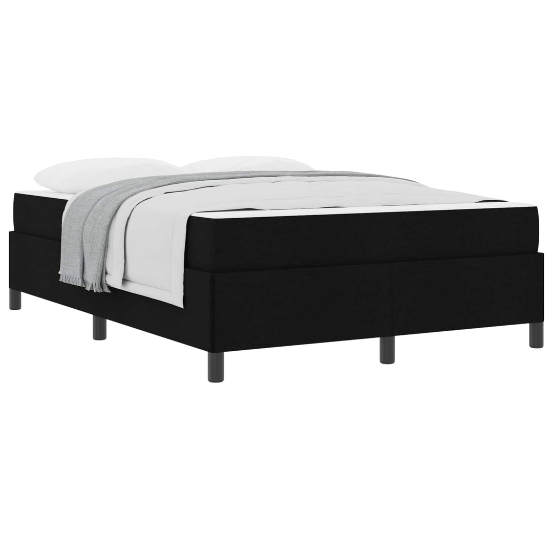 Box spring seng med madras Sort 140 x 190 cm Stof