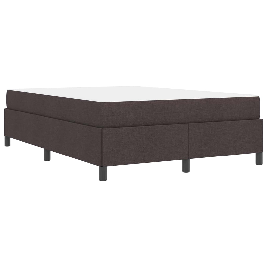 Box spring seng med madras Mørk Brun 140 x 190 cm Stof