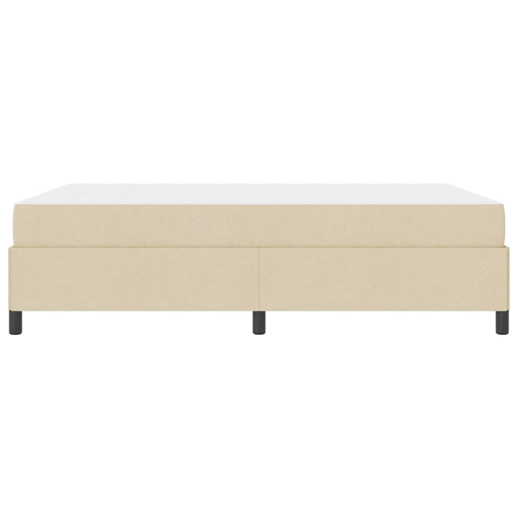 Box spring seng med madras Creme 140 x 190 cm Stof