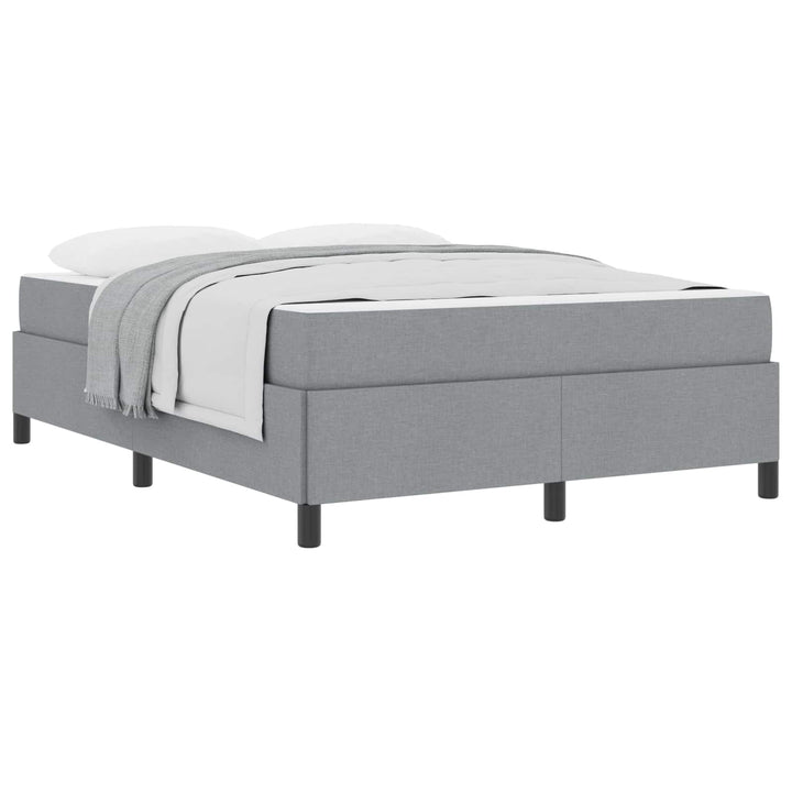 Box spring seng Lysegrå 140 x 200 cm Stof