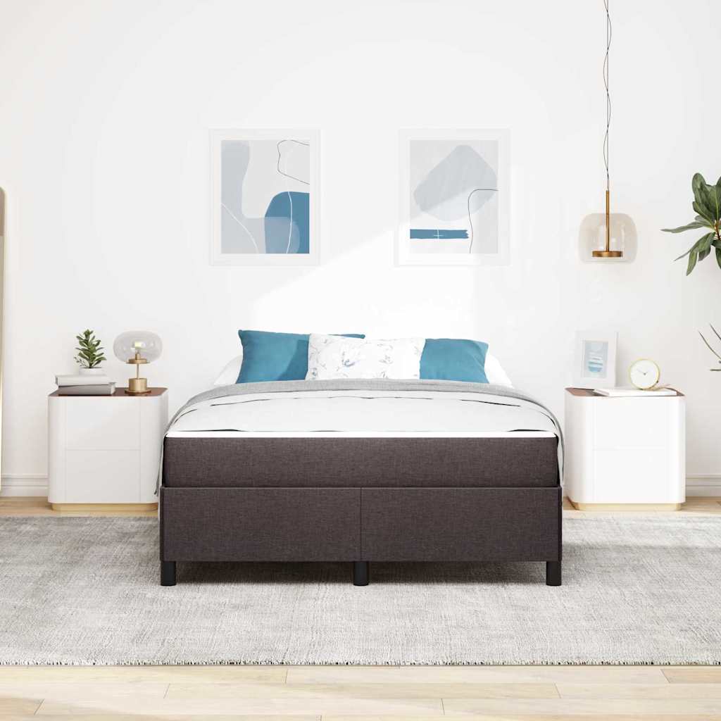 Box spring seng Mørk Brun 140 x 200 cm Stof