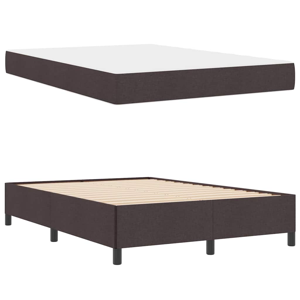 Box spring seng Mørk Brun 140 x 200 cm Stof