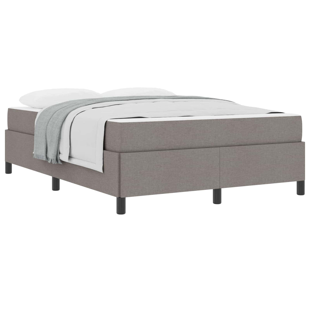 Box spring seng Gråbrun 140 x 200 cm Stof
