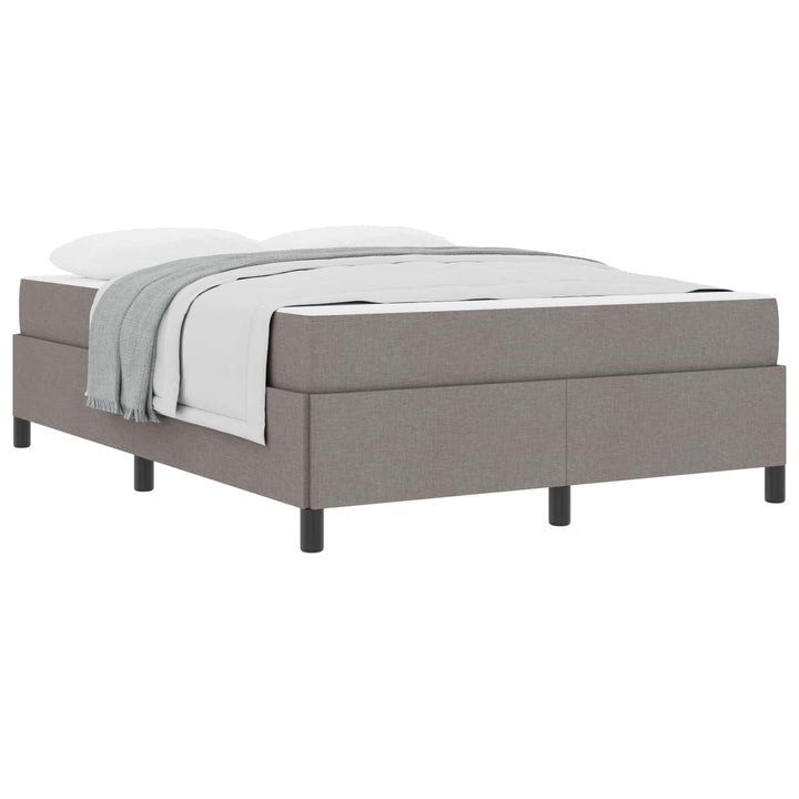 Box spring seng Gråbrun 140 x 200 cm Stof