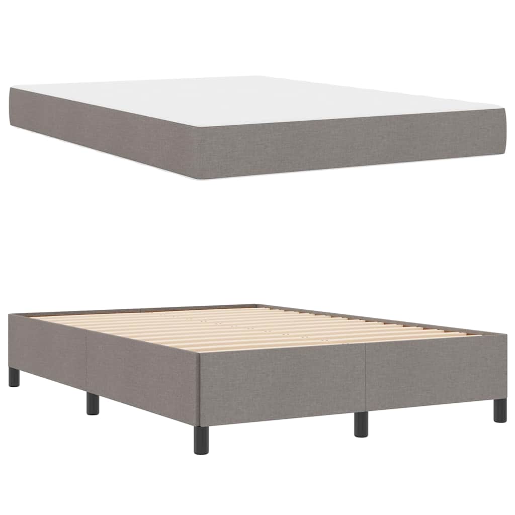 Box spring seng Gråbrun 140 x 200 cm Stof