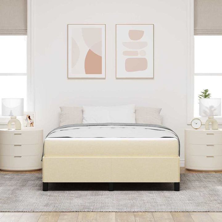 Box spring seng Creme 140 x 200 cm Stof