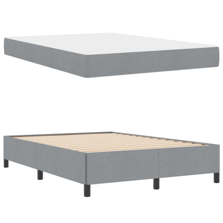Box spring seng Lysegrå 160 x 200 cm Stof