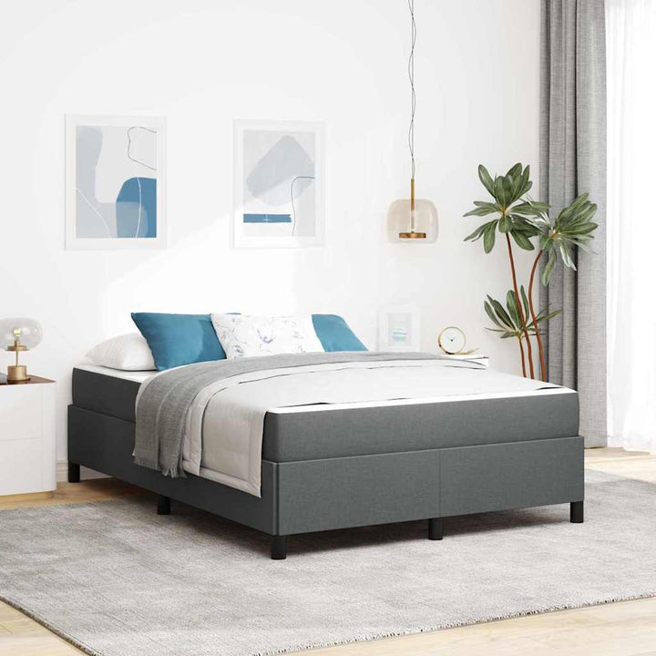 Box spring seng Mørkegrå 160 x 200 cm Stof