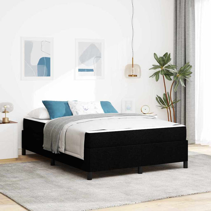 Box spring seng Sort 160 x 200 cm Stof