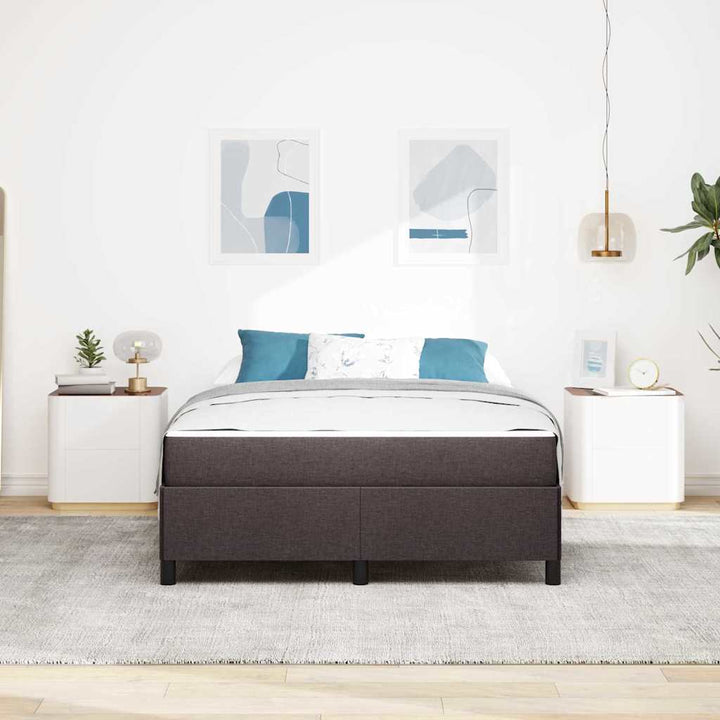 Box spring seng Mørk Brun 160 x 200 cm Stof