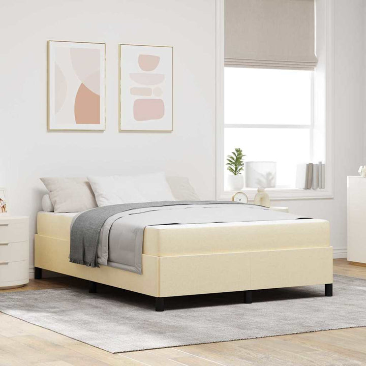 Box spring seng Creme 160 x 200 cm Stof