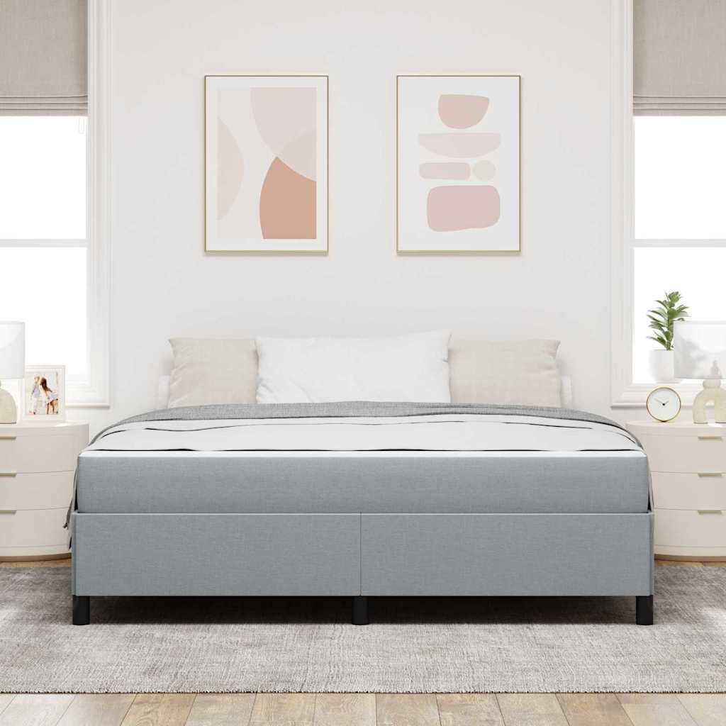Box spring seng Lysegrå 180 x 200 cm Stof