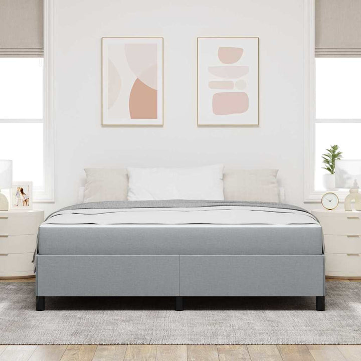 Box spring seng Lysegrå 180 x 200 cm Stof