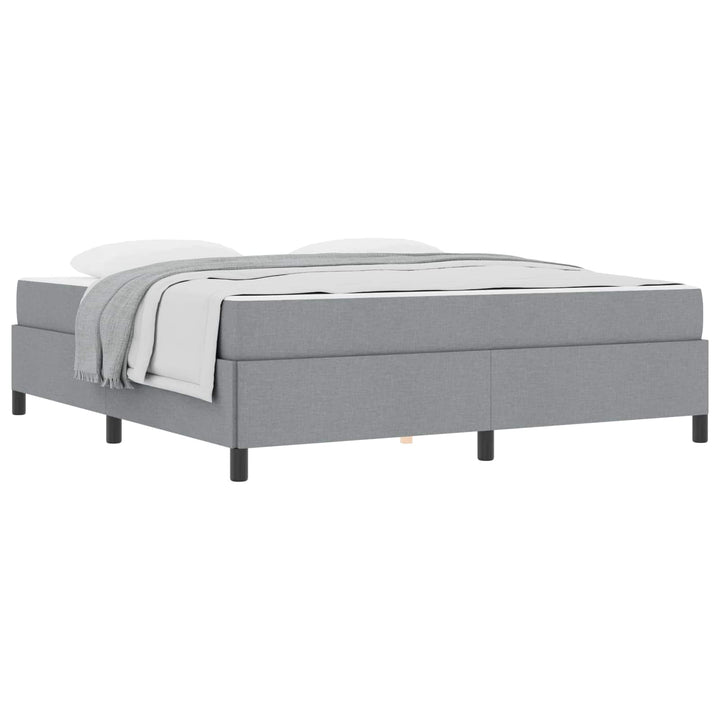 Box spring seng Lysegrå 180 x 200 cm Stof
