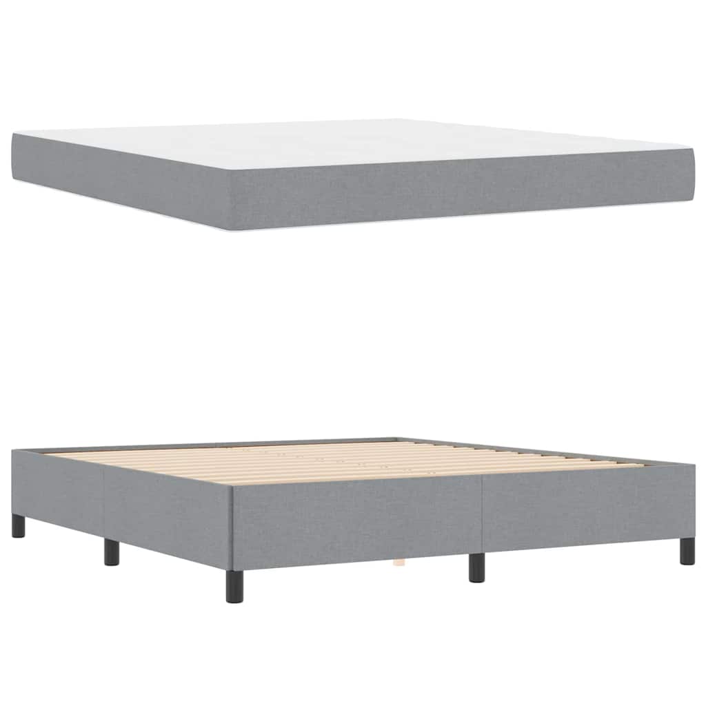 Box spring seng Lysegrå 180 x 200 cm Stof