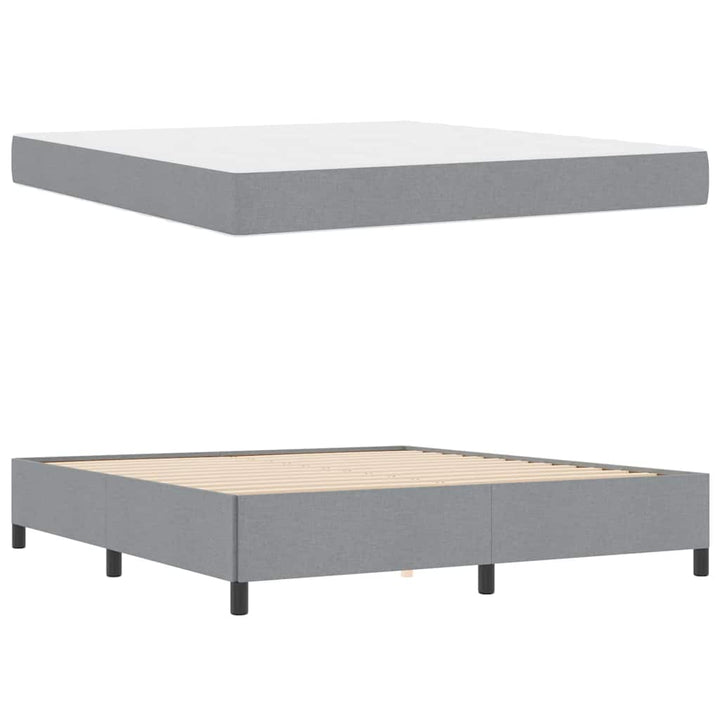 Box spring seng Lysegrå 180 x 200 cm Stof
