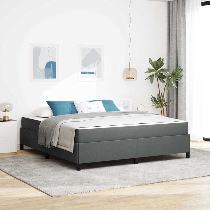 Box spring seng Mørkegrå 180 x 200 cm Stof