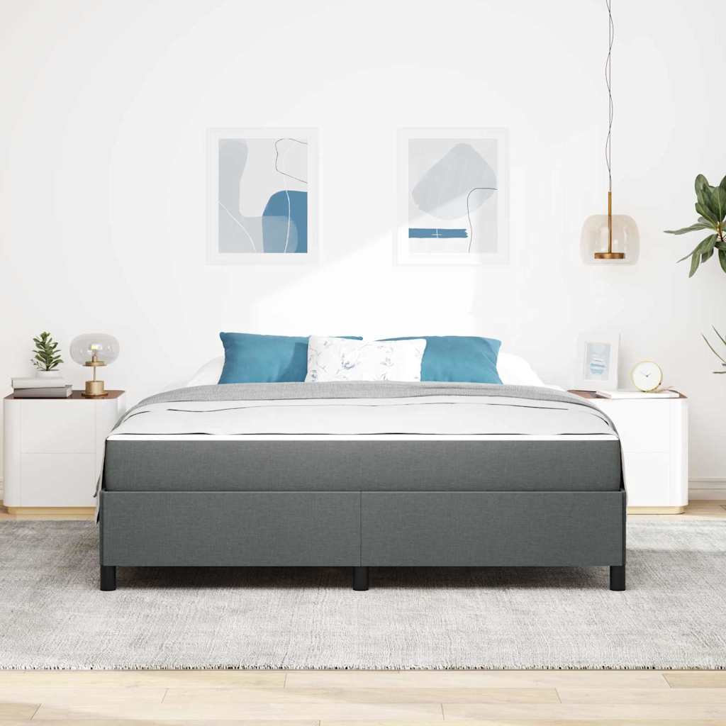 Box spring seng Mørkegrå 180 x 200 cm Stof