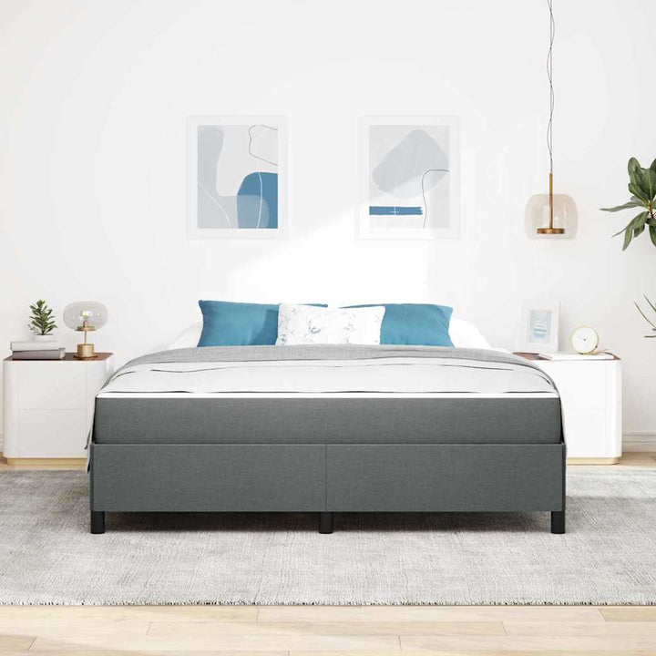 Box spring seng Mørkegrå 180 x 200 cm Stof