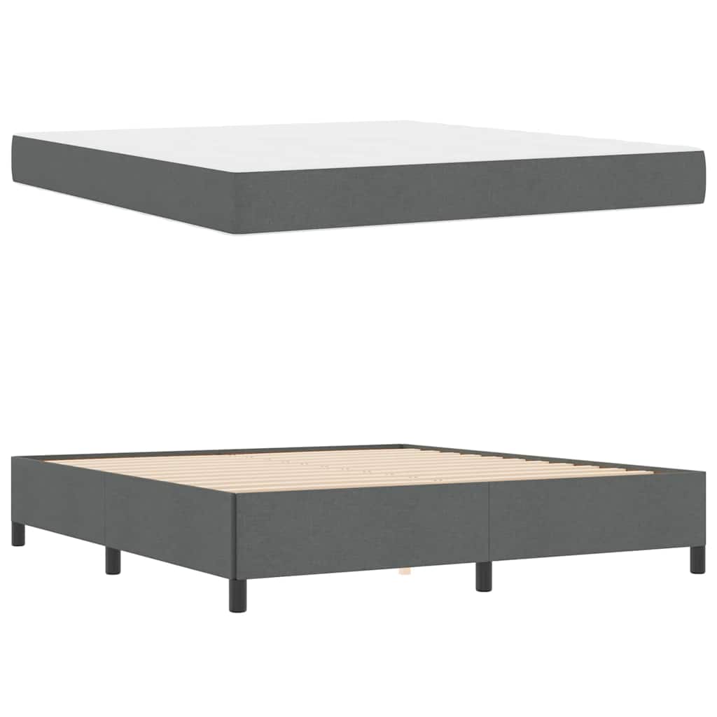 Box spring seng Mørkegrå 180 x 200 cm Stof