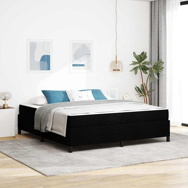 Box spring seng Sort 180 x 200 cm Stof