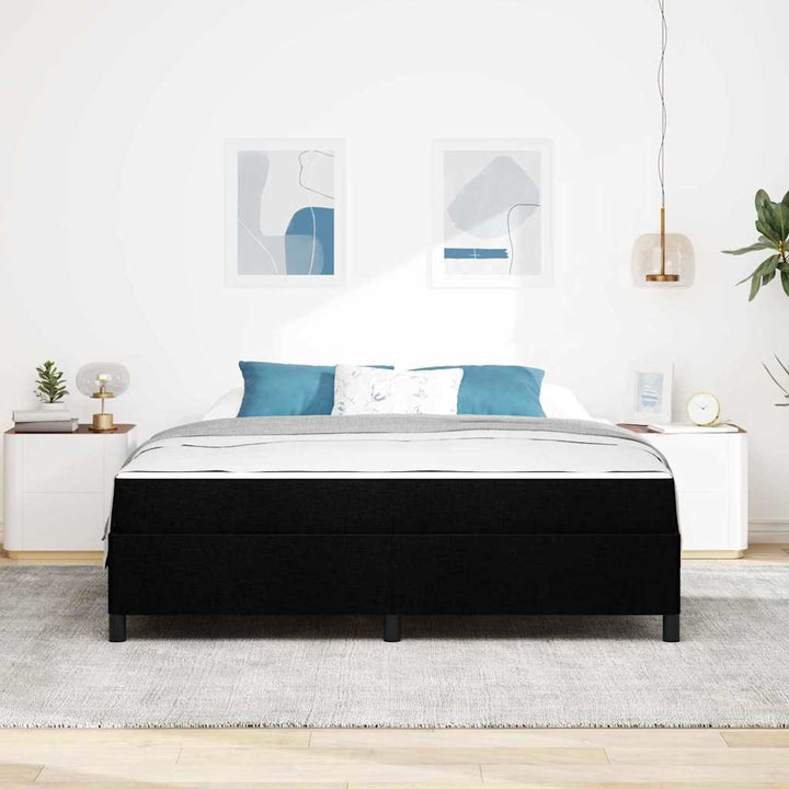 Box spring seng Sort 180 x 200 cm Stof