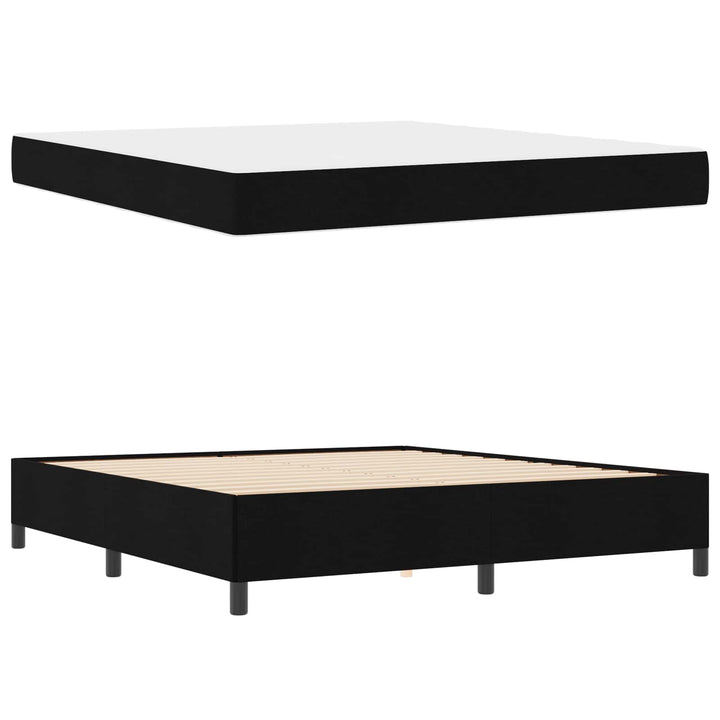 Box spring seng Sort 180 x 200 cm Stof
