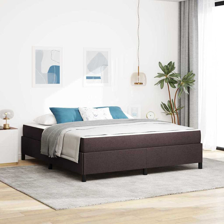 Box spring seng Mørk Brun 180 x 200 cm Stof