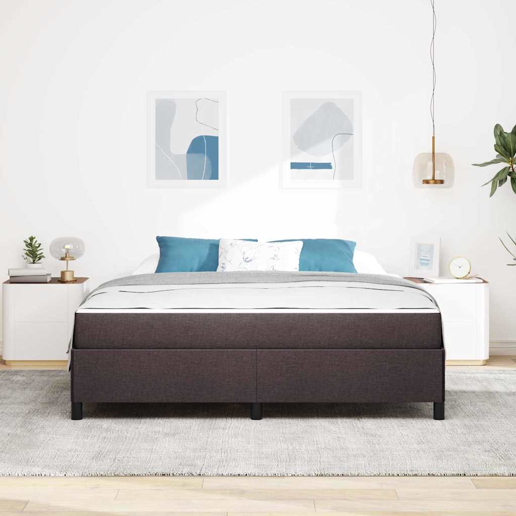 Box spring seng Mørk Brun 180 x 200 cm Stof