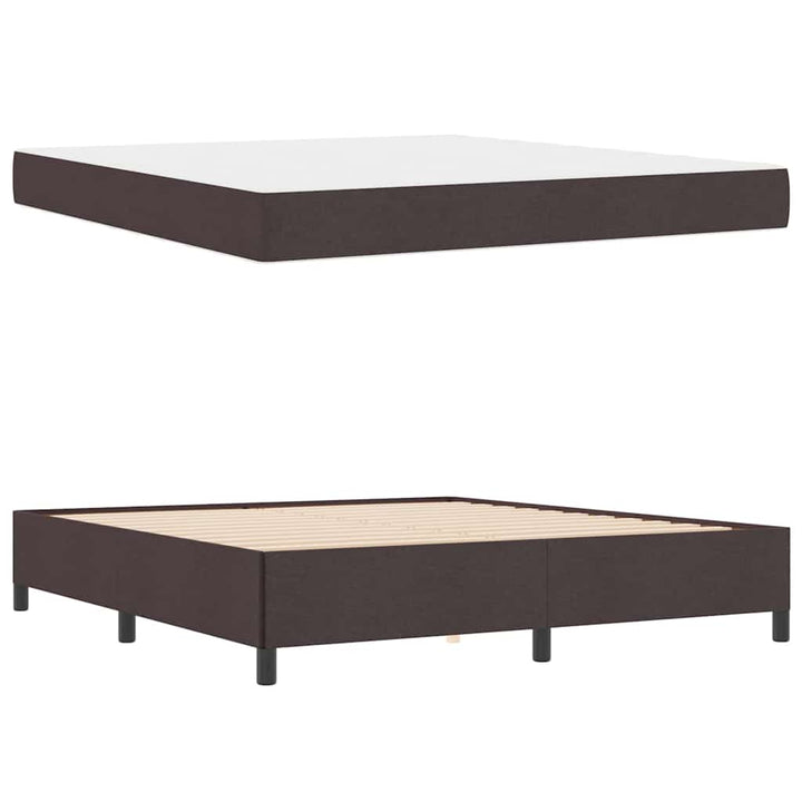 Box spring seng Mørk Brun 180 x 200 cm Stof