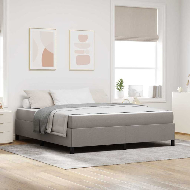 Box spring seng Gråbrun 180 x 200 cm Stof